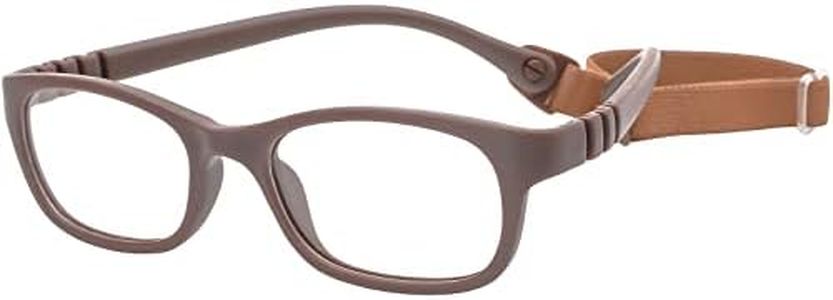 Toddler Flexible Frame Glasses - 1-3 Years Unbreakable Eyeglasses - Rbg Glasses for Kids Prescription - Brown 44-15-120
