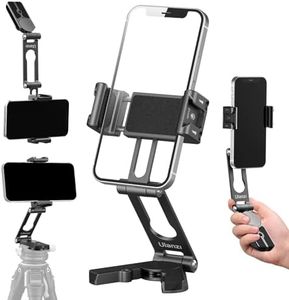 ULANZI Phone Tripod Mount 2 Cold Shoes & Arca Port, HP004 Metal 360° Smartphone Tripod Adapter for iPhone, Cell Phone Vlog Tripod Grip Stand Holder for Desktop Tripod Video Live Streaming Vlogging Rig