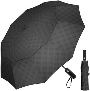 Satol 46/54/62 Inch Large Golf Umbrella, Windproof 10 Ribs Automatic Open/Close Oversize Double Canopy Vented Portable Folding Travel Umbrellas, UPF 50+ Sun & Rain Compact Umbrellas for Outdoor