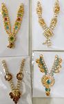 VARNI CREATION Ladoo Gopal Diamond and Moti Mala and Designs (Set of 4)