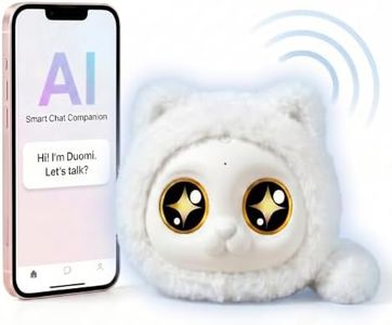 AI Robot Companion Cat, Talking Plush Pet for Adults & Kids 8+ (White)