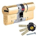 Yale P-YS3-4550B Euro Double 3 Star Cylinder, 3 Keys Supplied, Maximum Security, Visi Packed, Suitable for All Door Types, 45:50 (95mm), Brass Finish