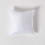 HOMESCAPES White Organic Cotton Euro Size Pillowcase 40 x 40 cm 400TC 600 Thread Count Equivalent Pillow Case with Zip