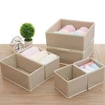 Underwear Drawer Organiser, 6 Pack Drawer Organiser Clothes, Foldable Wardrobe Storage Boxes, Fabric Dresser Drawer Organizer, Closet Organizers and Storage Bins for Bras, Socks, Baby Clothes