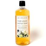 Bee Organik Neem & Lemongrass Pure Liquid Castile Soap |All Natural, Organic and Safe | Face, Body & Hair, For Sensitive Skin, No Artificial Fragrance | Bee Organik | Neem 500ml