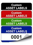 250 Personalised Custom Asset Tag Labels - 38mm x 20mm Permanent Synthetic PP Labels - Simply Choose a Colour, Add Text and Identify Numbers Required (P/NO. CALN)