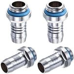 uxcell Brass Hose Fitting G1/4 Thread with OD 11mm Nozzle for PC Water Cooling System 4pcs