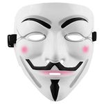 Hacker Mask Anonymous Mask for Kid and Adult, V for Vendetta Mask Game Master Mask for Halloween Costume Cosplay