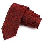 Peluche Fabulous Dark Green & Black Colored Microfiber Necktie for Men (Red & Black)