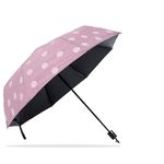 Kraptick Printed Umbrella, UV Protection Umbrella with Manual Mechanism for Folding, Wind Proof Ambrella and Unisex Design Chata/Chatri for Men, Girls (Pink)