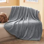 Bedsure Fleece Throw Blanket for Couch Grey - Lightweight Plush Fuzzy Cozy Soft Blankets and Throws for Sofa, 50x60 inches