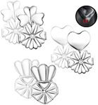 Earring Lifters - Earring Backs Lifts Heavy Stud Earrings, earlobe Support for Earrings, 3 Pairs(6pcs), Heart, Tiara Earring Backs for Heavy Earring, Upgraded Large Earring Backs for Droopy Ears.