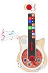 TOP BRIGHT Kids Guitar, Toddler Musical Instrument Toys for 3 4 5 Year Old Boys Girls Gifts, 3 in1 Electric Guitar