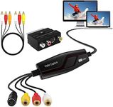 DIGITNOW! Video Capture Card Transfers Hi8 VHS to Digital DVD for Windows 10/Mac, Video Grabber with Scart/AV Adapter