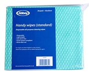 Abbey Pack of 50 Disposable J Cloths Non Woven Wipes – All Purpose Green Cleaning Cloths – Jay Cloths to Clean Surfaces, Bathroom, Windows, Dish cloths –Kitchen Cloth 42 x 35cm (Green)