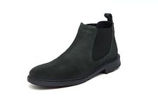 Voguish Green Suede Leather Chelsea Boots for Men - 6 UK