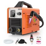 HITBOX Upgrade Plasma Cutter 45Amp, Non-HF Non-Touch Pilot Arc Air Plasma Cutting Machine with LED Digital Display, IGBT Inverter 240V, Grid Cutting for Metal, Max Cut 15mm (HBC45II)