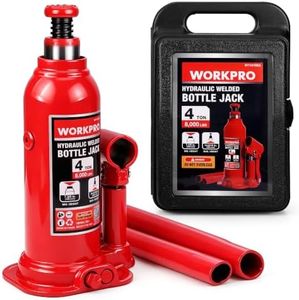 WORKPRO Bottle Jack, 4 Ton Heavy Duty Hydraulic Car Jack with Storage Case