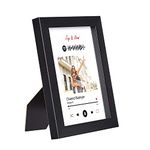 PAPER PLANE DESIGN Engineered Wood Personalized Spotify Song Photo Frame - Memorial Music Frame For Couples Anniversary Gift (7X9 In, Spotify -2) Tabletop, Black