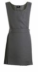 L S U BIB Pinafore Pleated School Uniform Girls School Dress (13-14 Years, Grey)