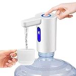 Water Dispenser Pump, Electric Drinking Water Pump,USB Water Pump, Portable Automatic Water Bottle Pump for Universal 2-5 Gallon Bottle, for Home, Kitchen, Office, School, Outdoor Camping (White)