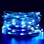 Etopgo Christmas Fairy Lights, 5m 50 LEDs Fairy String Lights Battery Operated for Decoration Halloween, Chrismas,Party,Wedding (Blue)