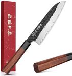 HEZHEN 7.3 Inches Santoku Knife,Cla