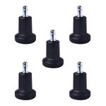 5 Pieces Chair Glider Stand, Replacement Chair Wheels, Glider Floor for Office Chair Swivel Damaged Pulley for Office Chair Replacement(Black)