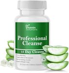 DR VITAMIN SOLUTIONS 15 Day Cleanse Gut Support, Detox for Men & Women, All Natural Colon Cleanser for Bloating and Constipation Relief, Extra Calorie Loss with Healthy Probiotics - 30 Capsules