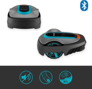 Gardena SILENO City 250 Robotic Lawnmower – 250m², 25% Incline, UK Plug