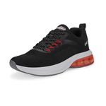 Campus Men's Parton BLK/RED Running Shoes - 8UK/India 22G-1048