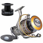 Yoshikwawa Saltwater Fishing Spinning Reel Baitrunner Aluminum Spool Handle 11 Ball Bearings CY6000