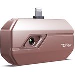 TOPDON TC002 Thermal Imaging Camera for iOS, 256x192 IR Resolution Thermal Imager with Secondary Analysis, Infrared Test Report, Temp Alarm, -4°F~1022°F TEM Range for iPhone and iPad (Pink)