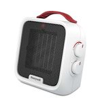 Honeywell HCE210WC HeatBud® XL Ceramic Space Heater for Personal, Small Room, Indoor Use, Portable, 1500W And 900W, Adjustable Thermostat, White