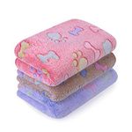 LeapSheep Pet Blankets for Dogs Cats - 3Pack Bone Pattern Super Soft Fluffy Dog Blankets for Small Medium Large Doggy Kitten (Bone, Small)