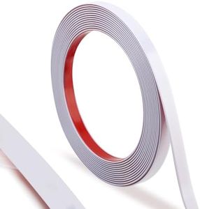 Trimold Glossy White Molding Trim Peel and Stick, Flexible Mirror Border Design, Wall Ceiling Floor Cabinet Tile Edge Moulding, 5m x 5cm