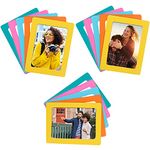 BELLE VOUS Magnetic Picture Frame Set (15 Pack) - Magnetic Photo Frames 6x4 Inches (10 x 15cm) - Photo Magnets for Fridge/Magnetic Photo Frames for Fridge Picture Collage