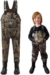 8 Fans Kids Chest Waders with Boots,Neoprene Waterproof Youth Waders Insulated Toddler Hunting & Fishing Waders for Kids Boys Girls Size 8/9