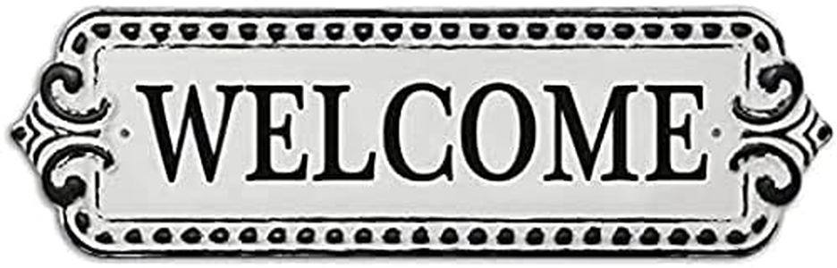 PNC Welcome Metal Wall Plaque, 33 x 10 x 0.5 cm Size