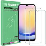 AOKUMA Tempered Glass for Samsung Galaxy A25 5G Screen Protector, [2 Pack] Premium Quality Guard Film, Case Friendly, Shatterproof, Shockproof, Scratchproof oilproof