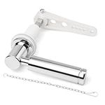 Weielt Toilet Flush Handle Eeplacement Kit Zinc Alloy Metal Toilet Handle Replacement, Toilet Cistern Lever Arm with Chain - Adjustable Arm