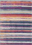 Rug Branch Savannah 2' x 4' (2'3" X 3'7") Boho Indoor Doormat Rug, Contemporary, Blue Rust - Living Room, Bedroom, Dining Room, and Kitchen