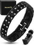 MagnetRX® Ultra Strength Magnetic Bracelet - Effective Stainless Steel Magnetic Bracelets for Men - Adjustable Bracelet Length with Sizing Tool for Perfect Fit (Black)