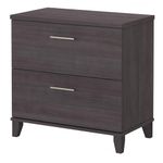 Bush Furniture Somerset 2 Drawer Lateral File Cabinet in Storm Gray