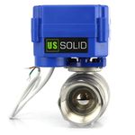 Motorized Ball Valve- 1" Stainless Steel Ball Valve with Full Port, 9-24V AC/DC and 2 Wire Auto Return Setup by U.S. Solid