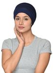 The Headscarves Women's Rayon Cap (SS200Navy_Navy Blue_Free Size)