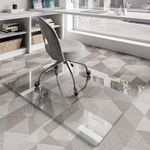 Koonmi Glass Chair Mat for Carpet,