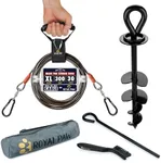 ROYAL PAW Dog Tie Out Cable and Sta