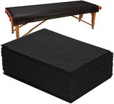 20 PCS Thick Massage Table Sheets Sets Disposable SPA Bed Sheets Non Woven Fabric Lash Bed Cover 31" X 70" Black