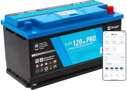 BERGER LiFePO4 120Ah 12V Lithium Batterie mit Bluetooth & Heizung | 1536Wh Lithiumbatterie ideal für Wohnmobil, Wohnwagen, Camper, Boot & Solaranlage | Autarke Stromversorgung & zuverlässige Leistung